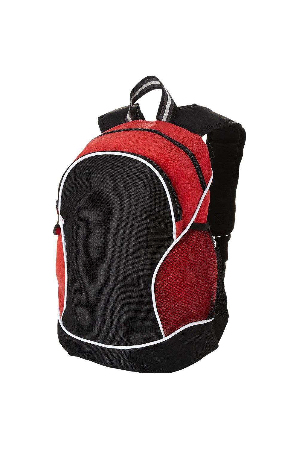Bullet  Boomerang Backpack (29 x 18 x 42 cm) (Solid Black/Red)